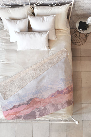 Iveta Abolina Pastel Mountains III Fleece Throw Blanket