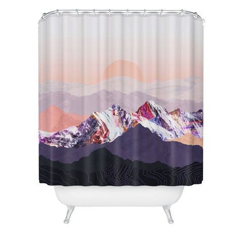 Iveta Abolina Peach Sunset Shower Curtain