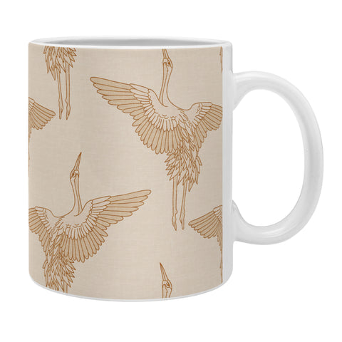 Iveta Abolina Pecan Cranes Cream Coffee Mug