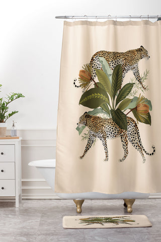 Iveta Abolina Risette Cheetah Light Shower Curtain And Mat