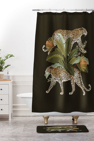 Iveta Abolina Risette Cheetah Shower Curtain And Mat