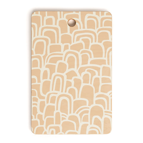 Iveta Abolina Rolling Hill Arches Coral Cutting Board Rectangle