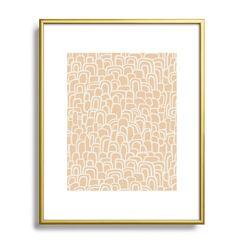 Iveta Abolina Rolling Hill Arches Coral Metal Framed Art Print