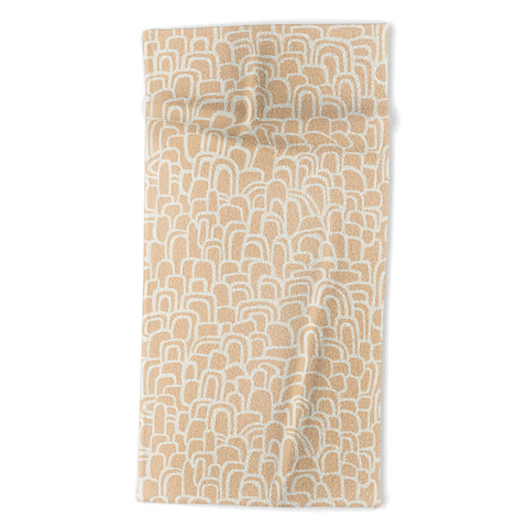 Iveta Abolina Rolling Hill Arches Coral Beach Towel