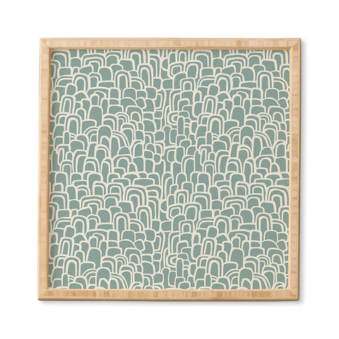 Iveta Abolina Rolling Hill Arches Teal Framed Wall Art