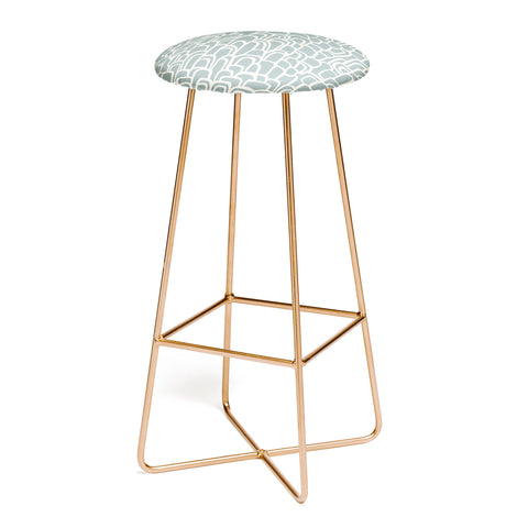 Iveta Abolina Rolling Hill Arches Teal Bar Stool