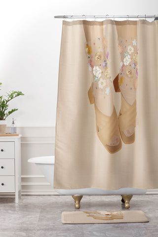 Iveta Abolina Sunny Socks Shower Curtain And Mat