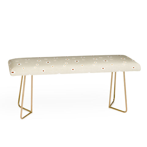 Iveta Abolina Tossed Daisies Neutral Bench