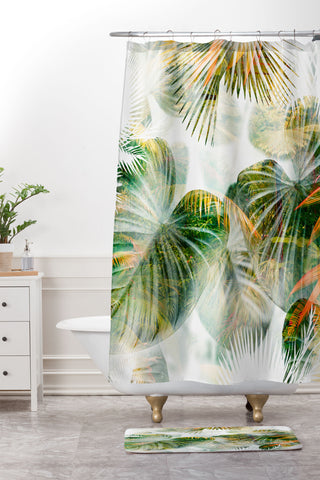 Iveta Abolina Tropical Lush Shower Curtain And Mat