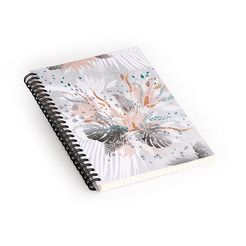 Iveta Abolina Tropical Silver Spiral Notebook
