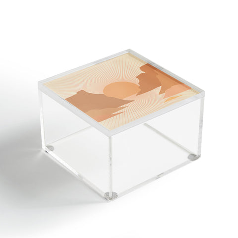 Iveta Abolina Valley Sunset Coral Acrylic Box