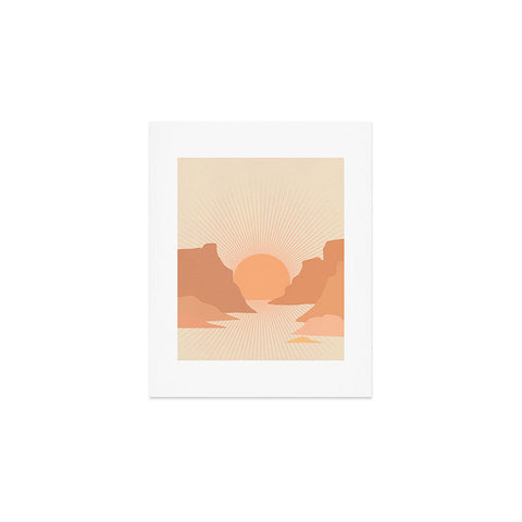 Iveta Abolina Valley Sunset Coral Art Print