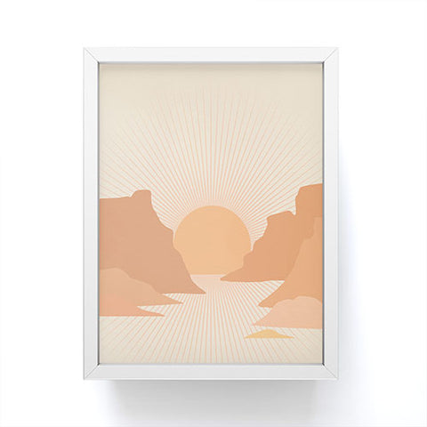 Iveta Abolina Valley Sunset Coral Framed Mini Art Print