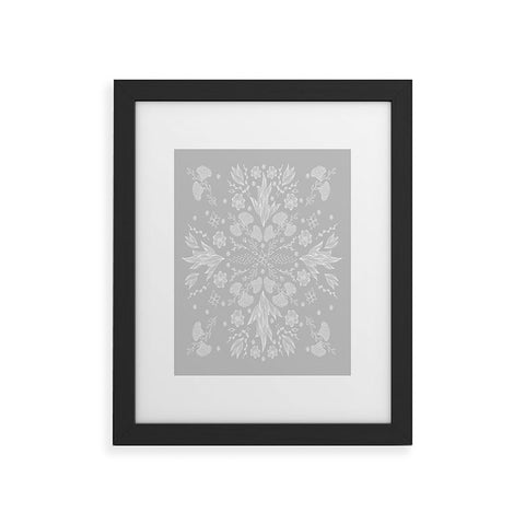 Iveta Abolina White Floral Gray II Framed Art Print
