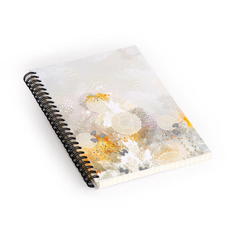 Iveta Abolina White Velvet Spiral Notebook