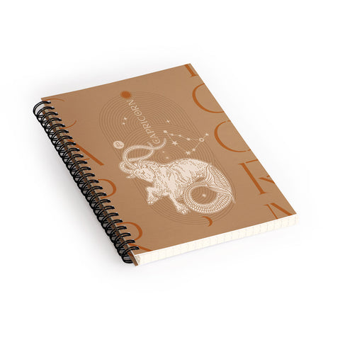 Iveta Abolina Zodiac Art Capricorn Spiral Notebook
