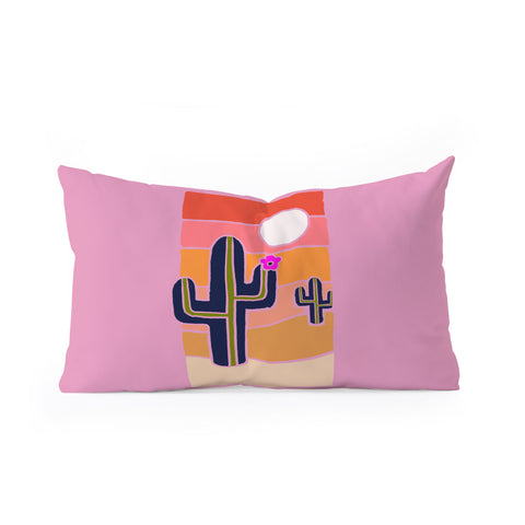 Jaclyn Caris Cactus 2 Oblong Throw Pillow