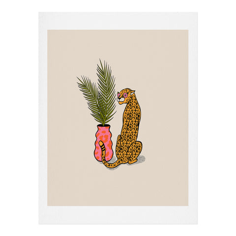 Jaclyn Caris Cheetah Plant Art Print