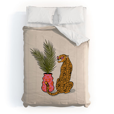 Jaclyn Caris Cheetah Plant Comforter