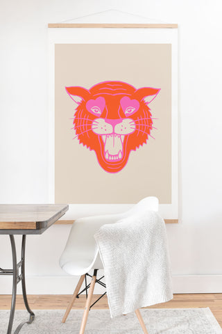 Jaclyn Caris Neon Tiger Art Print And Hanger