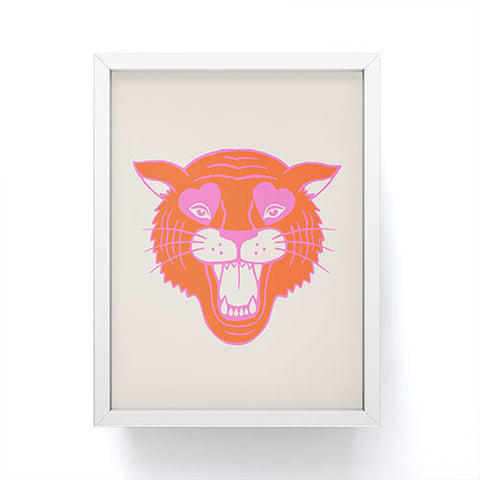 Jaclyn Caris Neon Tiger Framed Mini Art Print
