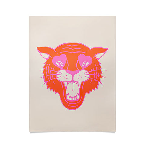 Jaclyn Caris Neon Tiger Poster