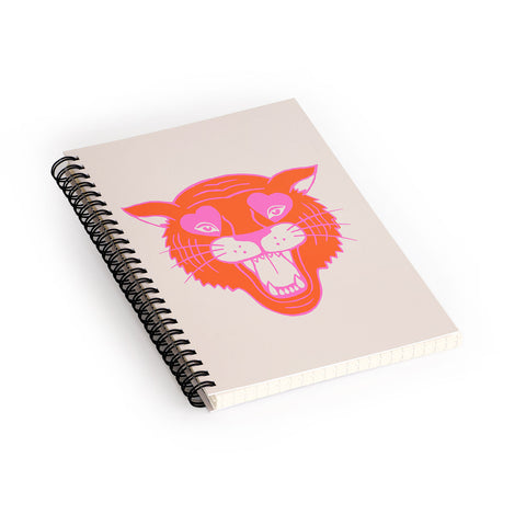 Jaclyn Caris Neon Tiger Spiral Notebook