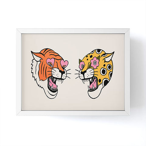 Jaclyn Caris Tiger Cheetah Framed Mini Art Print