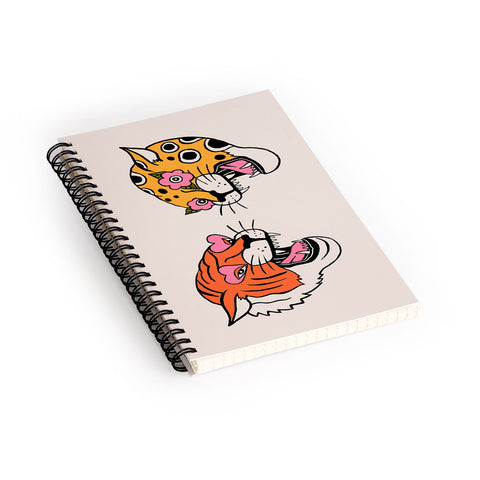 Jaclyn Caris Tiger Cheetah Spiral Notebook