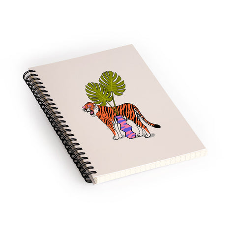 Jaclyn Caris Tiger Plant Spiral Notebook