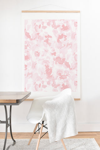 Jacqueline Maldonado Abstract Flora Millennial Pink Art Print And Hanger
