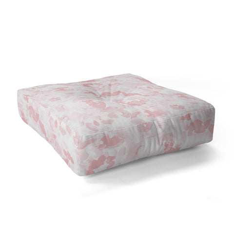 Jacqueline Maldonado Abstract Flora Millennial Pink Floor Pillow Square