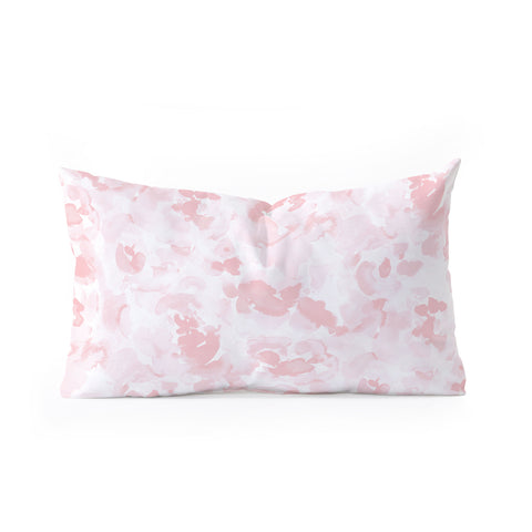 Jacqueline Maldonado Abstract Flora Millennial Pink Oblong Throw Pillow