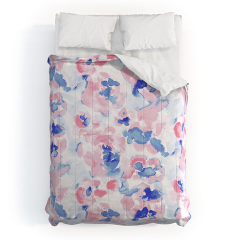 Jacqueline Maldonado Abstract Flora Pastel Comforter