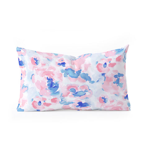 Jacqueline Maldonado Abstract Flora Pastel Oblong Throw Pillow