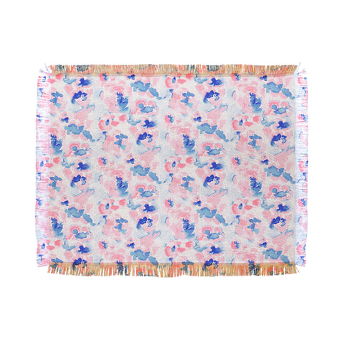 Jacqueline Maldonado Abstract Flora Pastel Throw Blanket