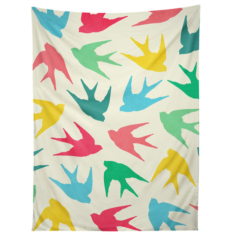 Jacqueline Maldonado Birds Multicolor Tapestry