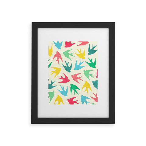 Jacqueline Maldonado Birds Multicolor Framed Art Print