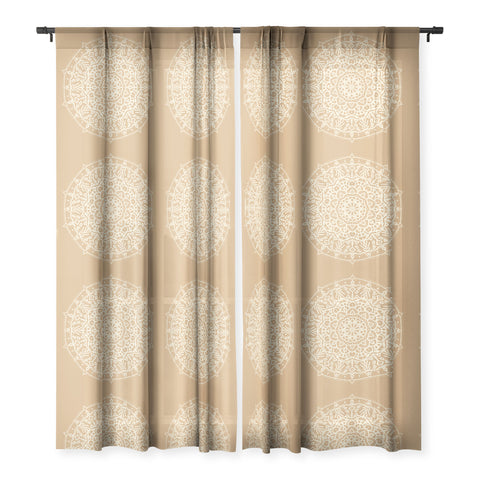 Jacqueline Maldonado Boho Mandala Leather Sheer Window Curtain