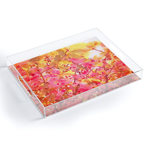 Jacqueline Maldonado Cherry Blossom Canopy Acrylic Tray