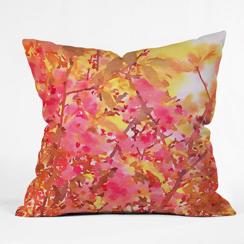 Jacqueline Maldonado Cherry Blossom Canopy Outdoor Throw Pillow