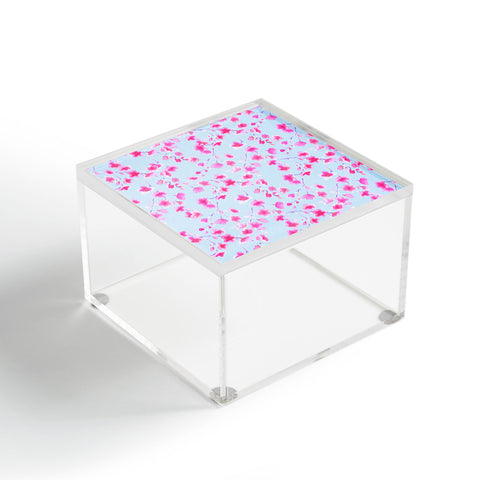Jacqueline Maldonado Cherry Blossom Periwinkle Acrylic Box