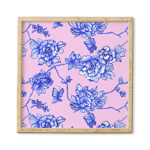 Jacqueline Maldonado Chinoserie Floral Blush Framed Wall Art