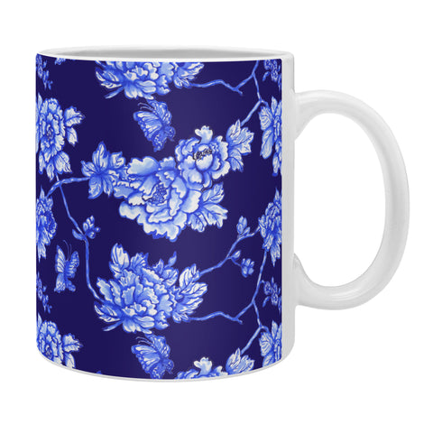 Jacqueline Maldonado Chinoserie Floral Navy Coffee Mug