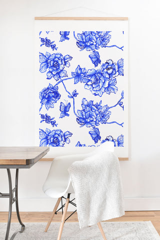 Jacqueline Maldonado Chinoserie Floral White Art Print And Hanger