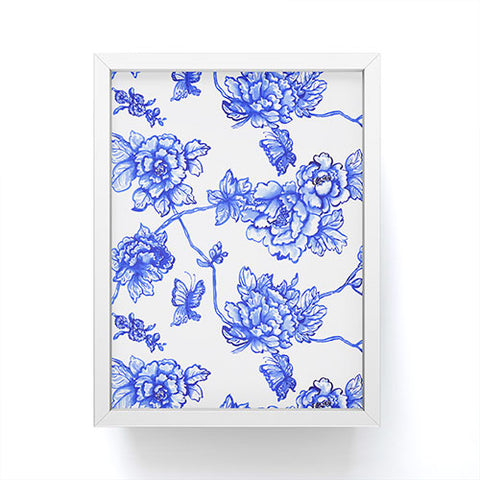 Jacqueline Maldonado Chinoserie Floral White Framed Mini Art Print