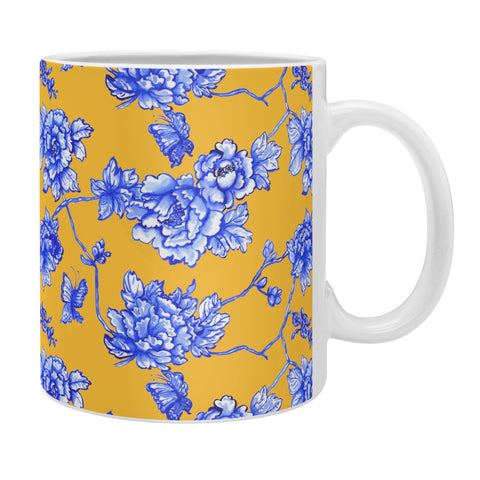 Jacqueline Maldonado Chinoserie Floral Yellow Coffee Mug