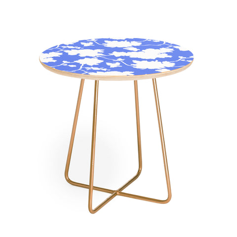 Jacqueline Maldonado Chinoserie Silhouette Blue Round Side Table