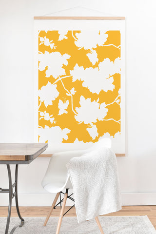 Jacqueline Maldonado Chinoserie Silhouette Yellow Art Print And Hanger