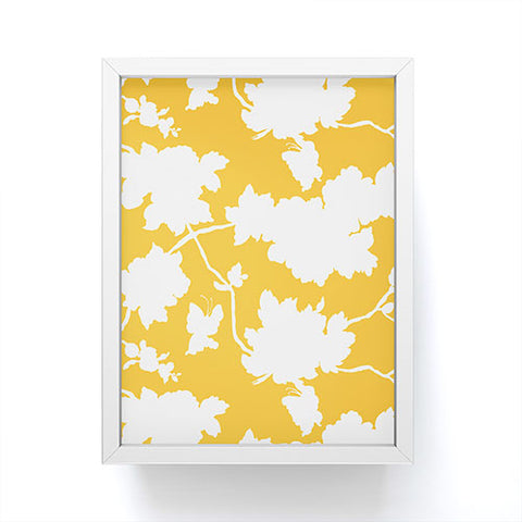Jacqueline Maldonado Chinoserie Silhouette Yellow Framed Mini Art Print